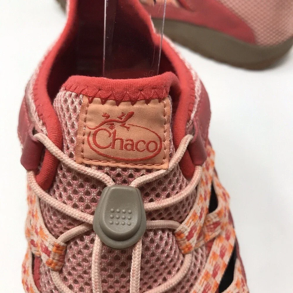 Chaco Kids Outcross Water Shoes Size 6 Red Orange Bungee Lace J180034 Quick Dry